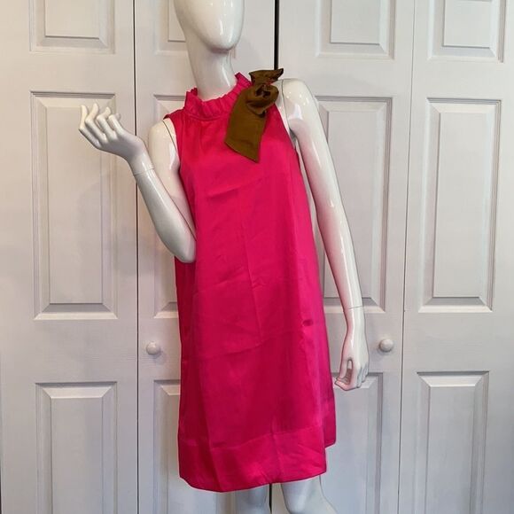 🔥J Crew swingy bow neck dress Jcrew New Sz Small New - Picture 4 of 13
